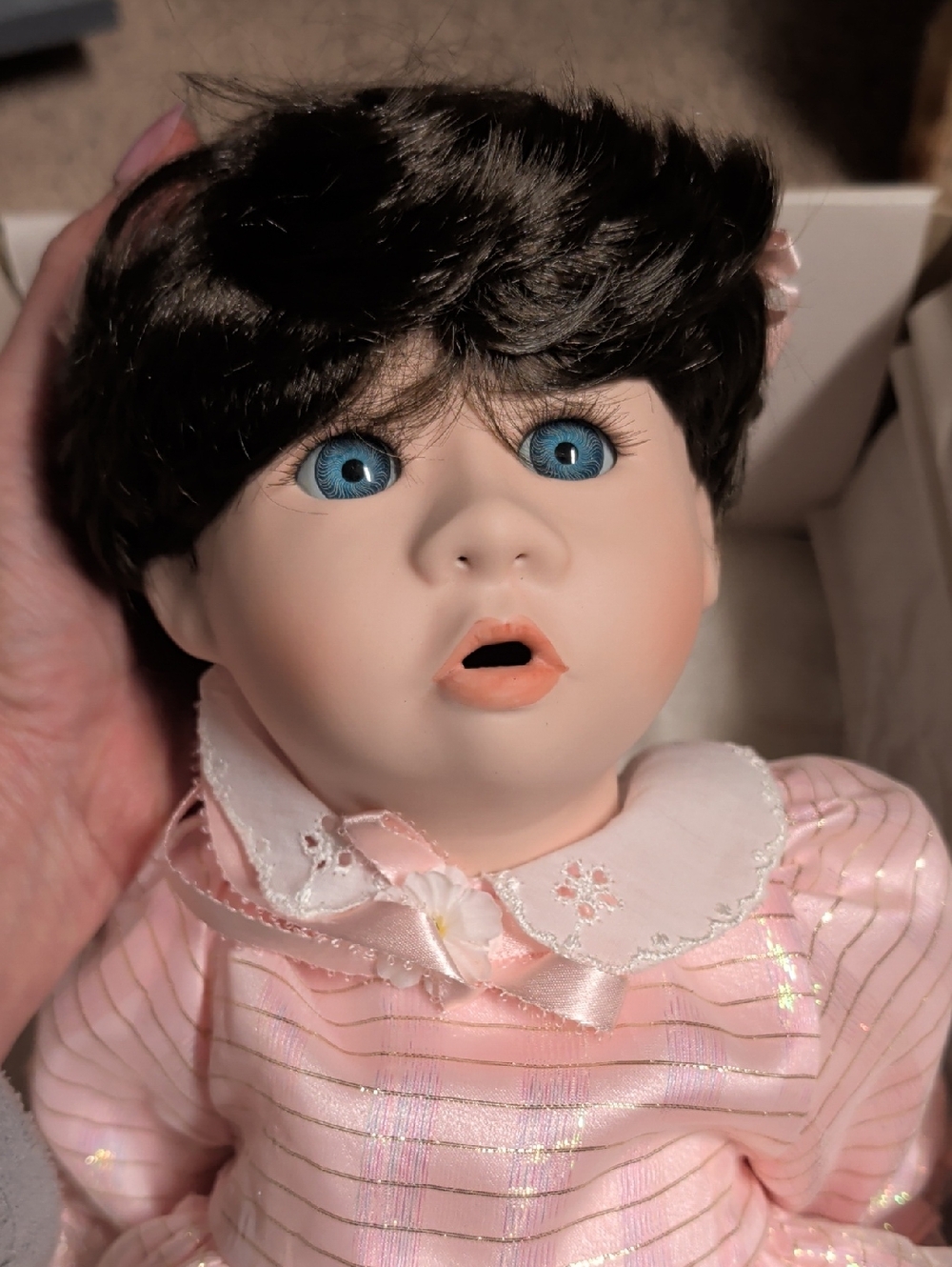 Large 20-in Marie Osmond Amy Doll With Bunny Hand Numbered Rare With Certificate